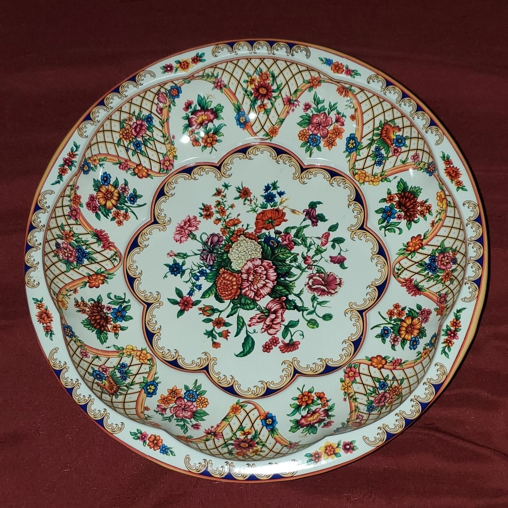 Vintage 1971 Daher Decorated Ware Tin Bowl England